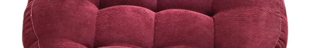 Coussin de sol rond bordeaux