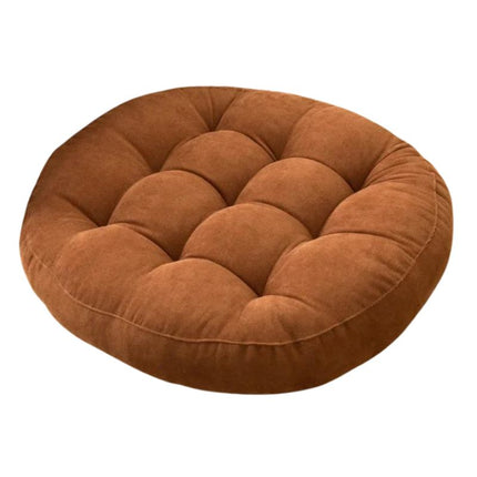 Coussin de sol rond marron
