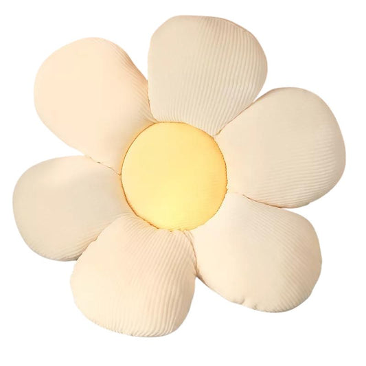 Coussin enfant en forme de fleur blanc