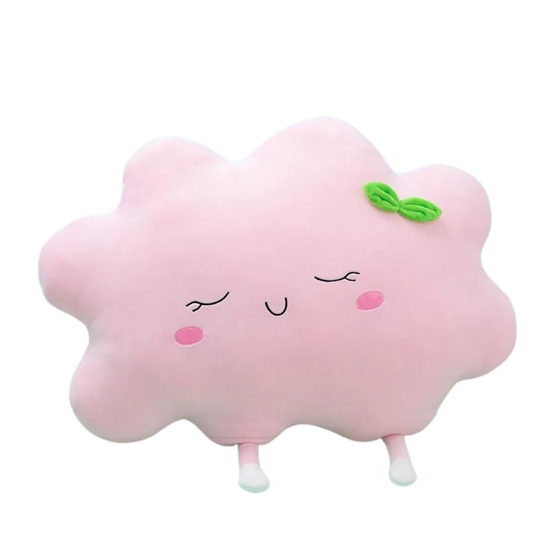 Coussin enfant en forme de nuage rose