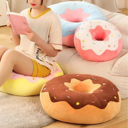 Coussin enfant sol en forme de donuts