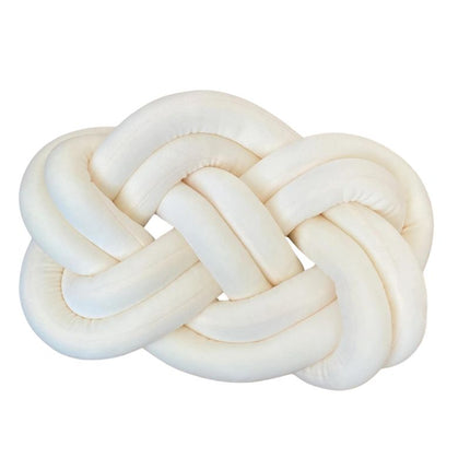 Coussin nœud rectangle blanc
