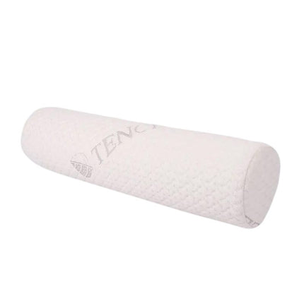 Coussin orthopédique cylindrique multifonction sur fond blanc