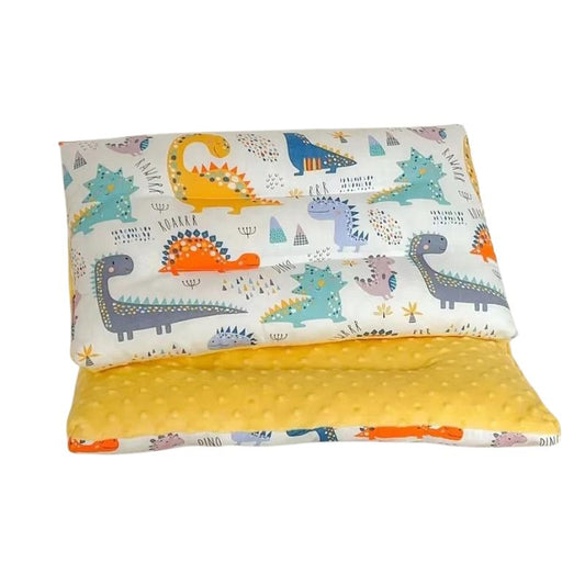 Coussin pour bébé doux en velours double-face jurassic 