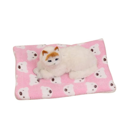 Coussin pour chat carré rose