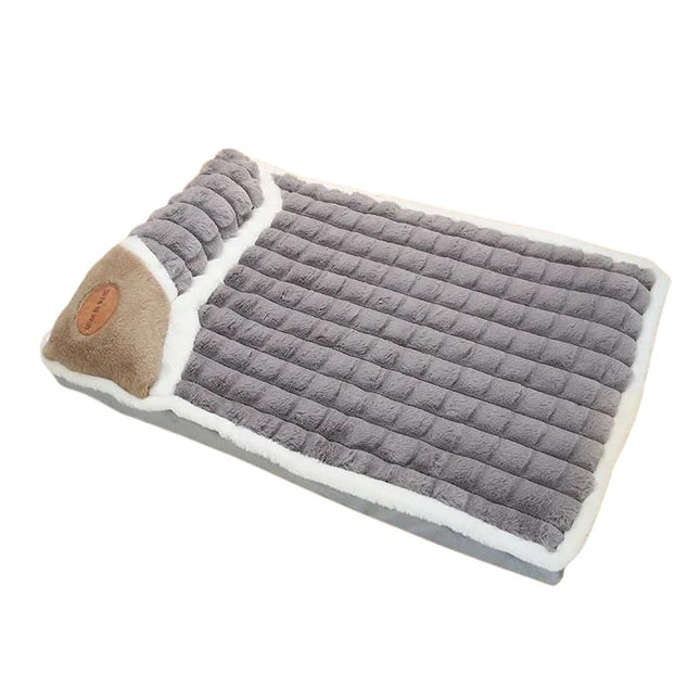 Coussin pour chien déhoussable et lavable gris