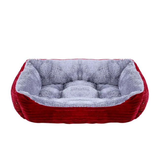 Coussin pour chien lavable rouge