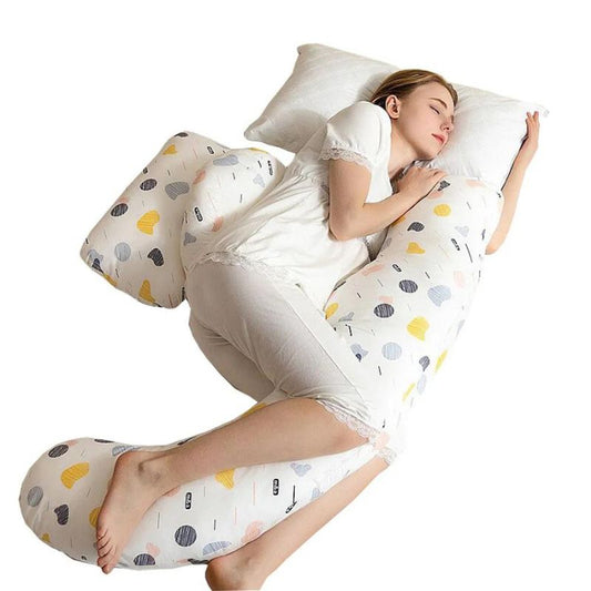 Coussin grossesse confortable en coton, pour femmes enceintes blanc