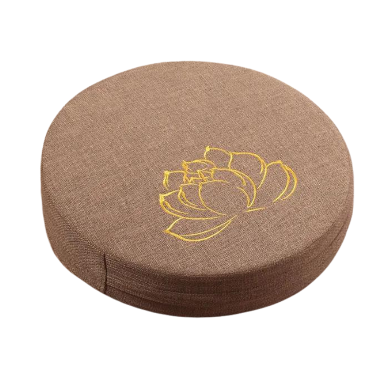 Coussin yoga méditation épais marron