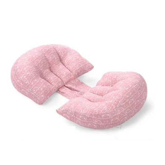 Coussin grossesse ajustable avec motif animaux rose