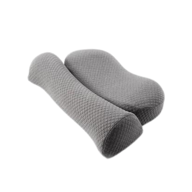 Coussin cervical ergonomique en mousse gris