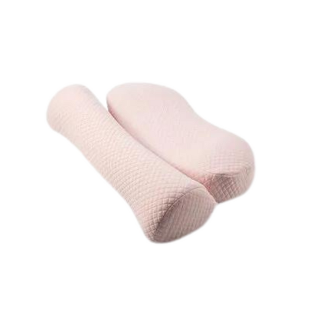 Coussin cervical ergonomique en mousse rose
