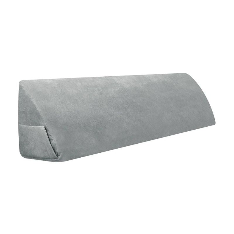 Coussin de lecture en forme de triangle, traversin de lecture gris