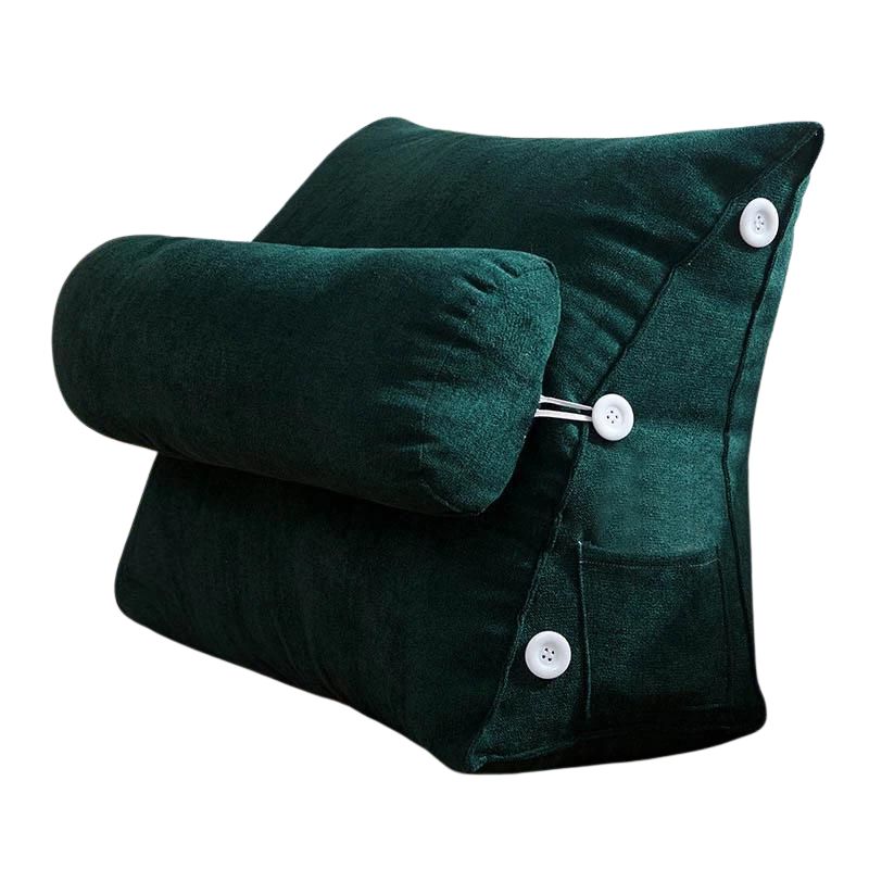 Coussin de lecture avec dossier réglable pour lit, chaise et canapé vert