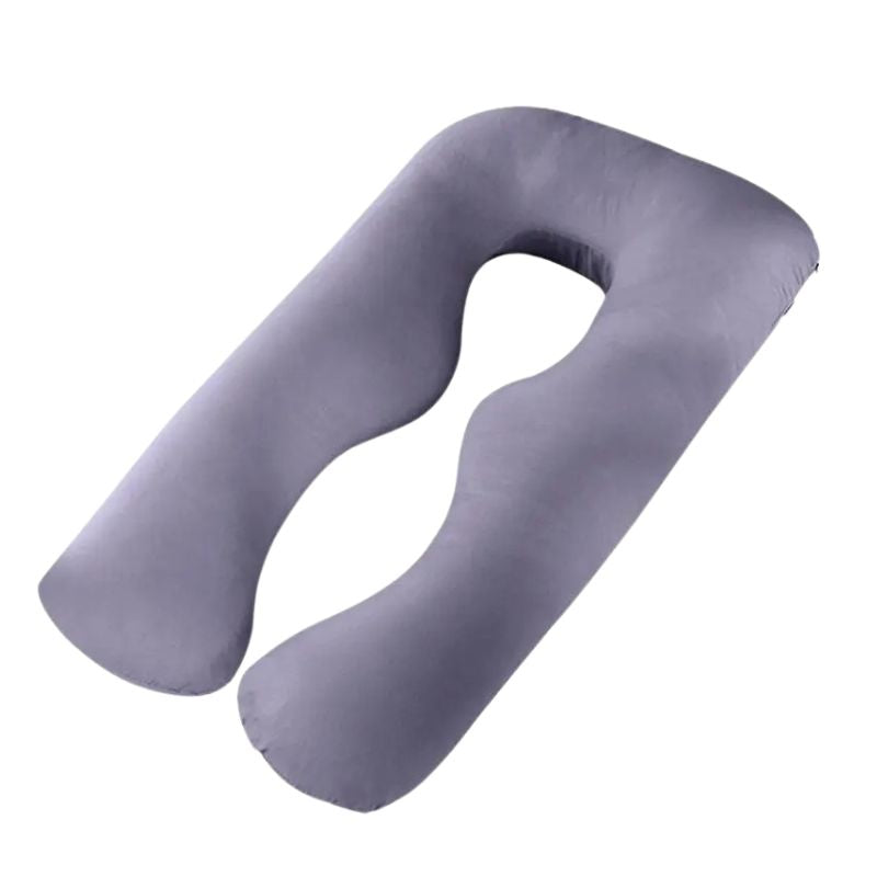 Coussin de Grossesse en Forme de U pour Femme Enceinte gris